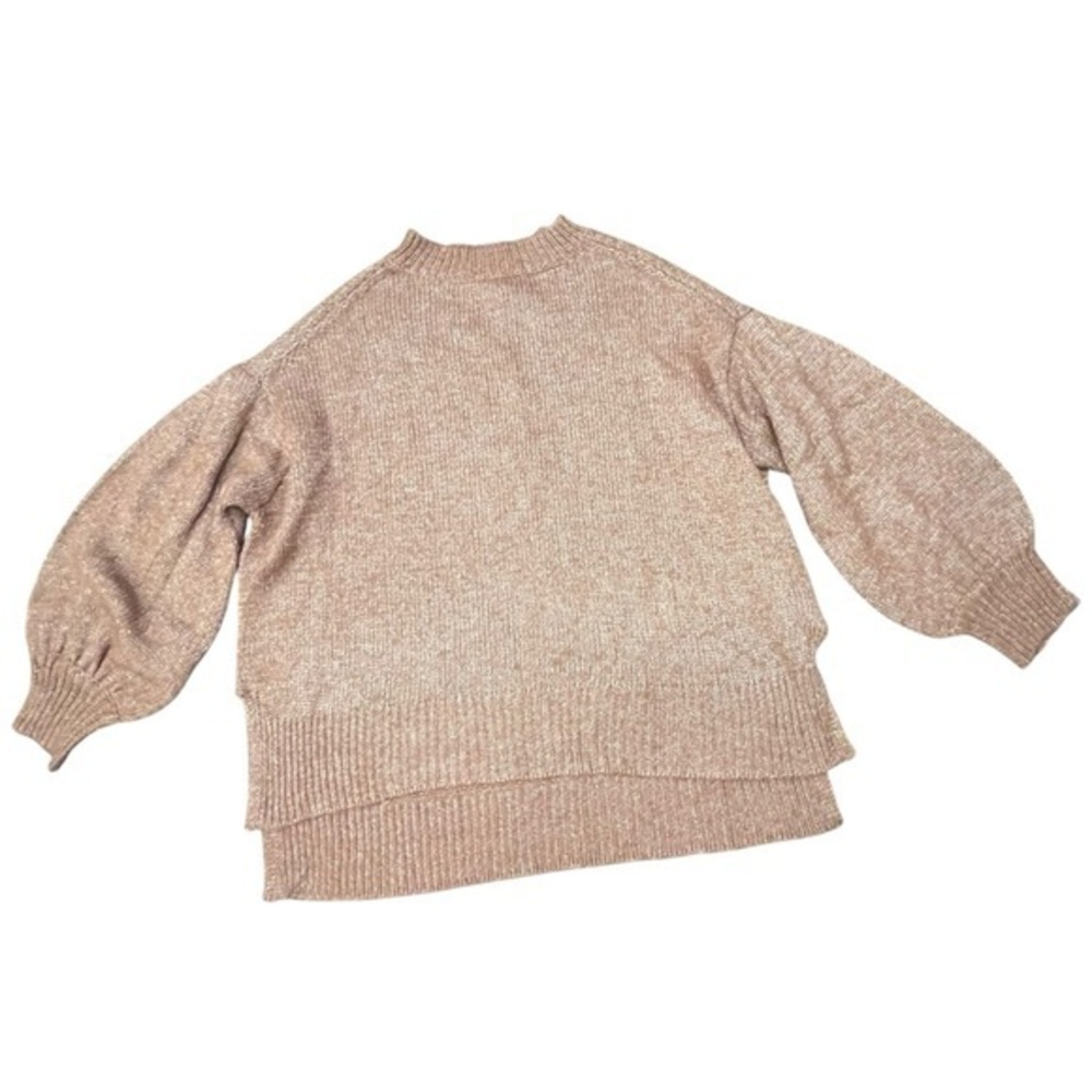 Ava & Viv Metallic Rose Gold Sweater Plus Size 2X Oversized Balloon Sleeves